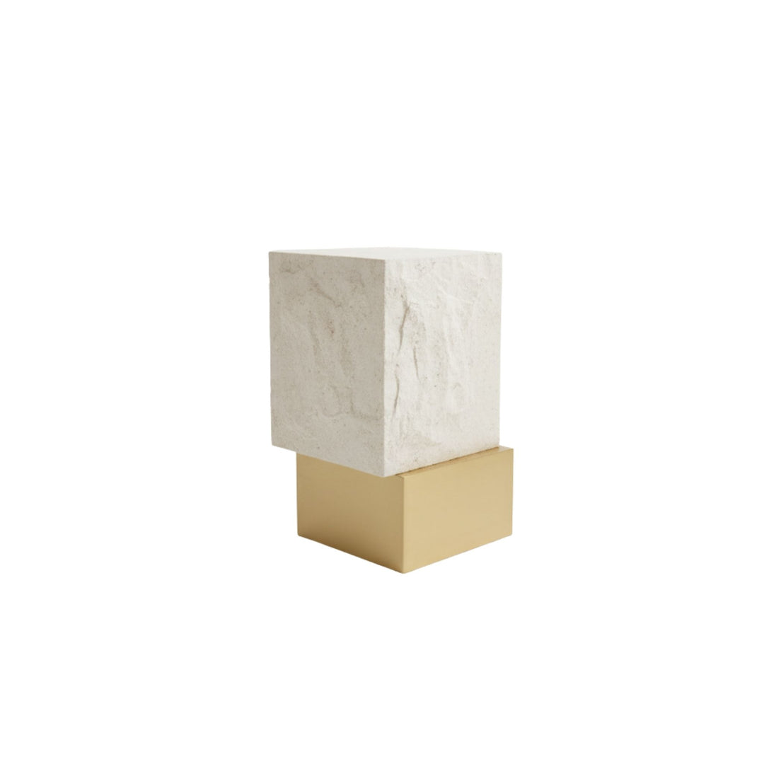 101 Copenhagen Temple Tall Sidebord, Limestone / Messing