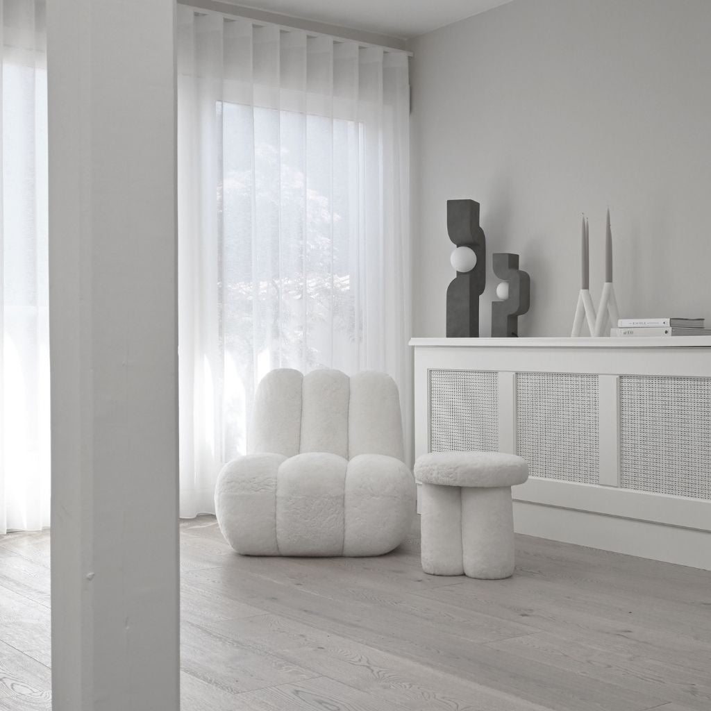 101 Copenhagen Toe Chair Lænestol, Hvid Fåreskind