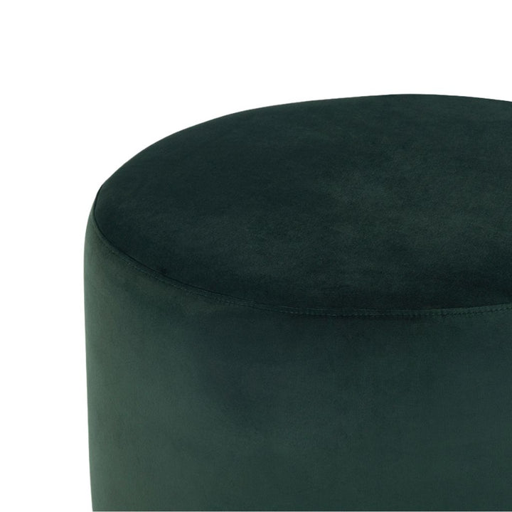 No. 9 Puf - Velour Lux Dark Green