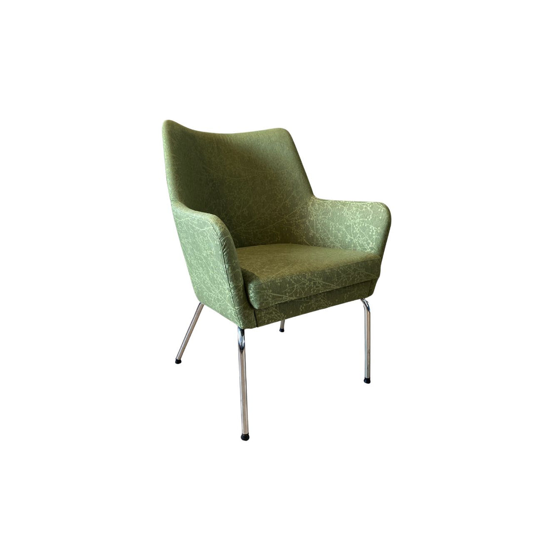 Skipper Furniture Uni Loungestol Lav, Blossom Grøn / Krom