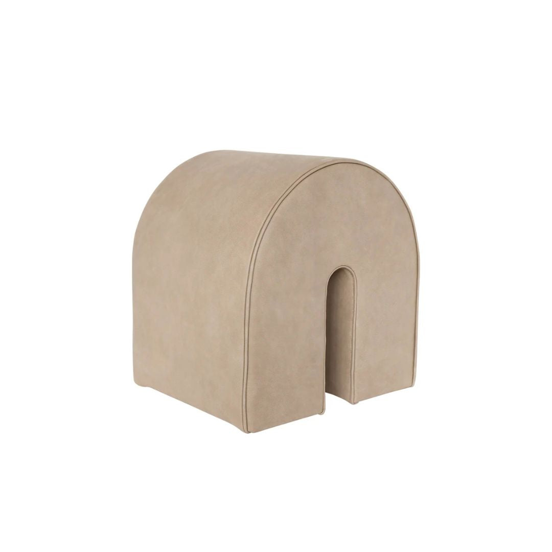 Kristina Dam Studio Curved Pouf, Light Brown