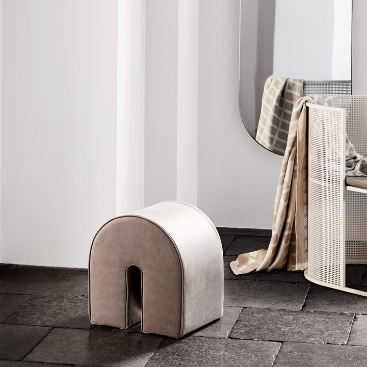 Kristina Dam Studio Curved Pouf, Light Brown