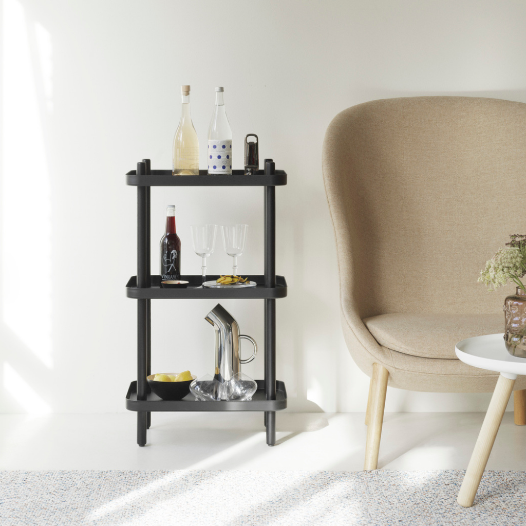 Normann Copenhagen Block Reol, Sort/Sort