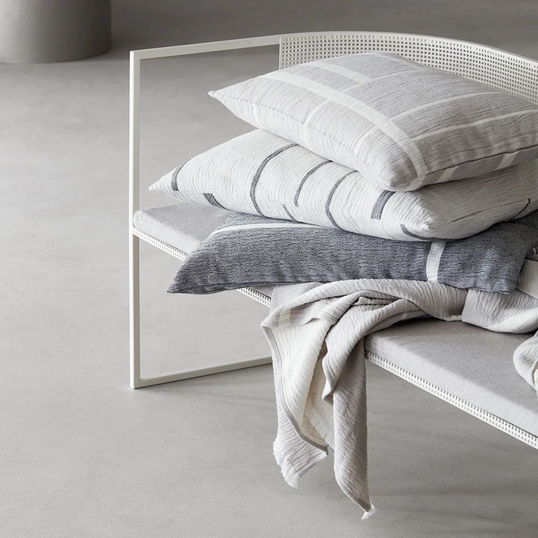 Kristina Dam Studio Architecture Cushion Cover, Beige Melange/Off White