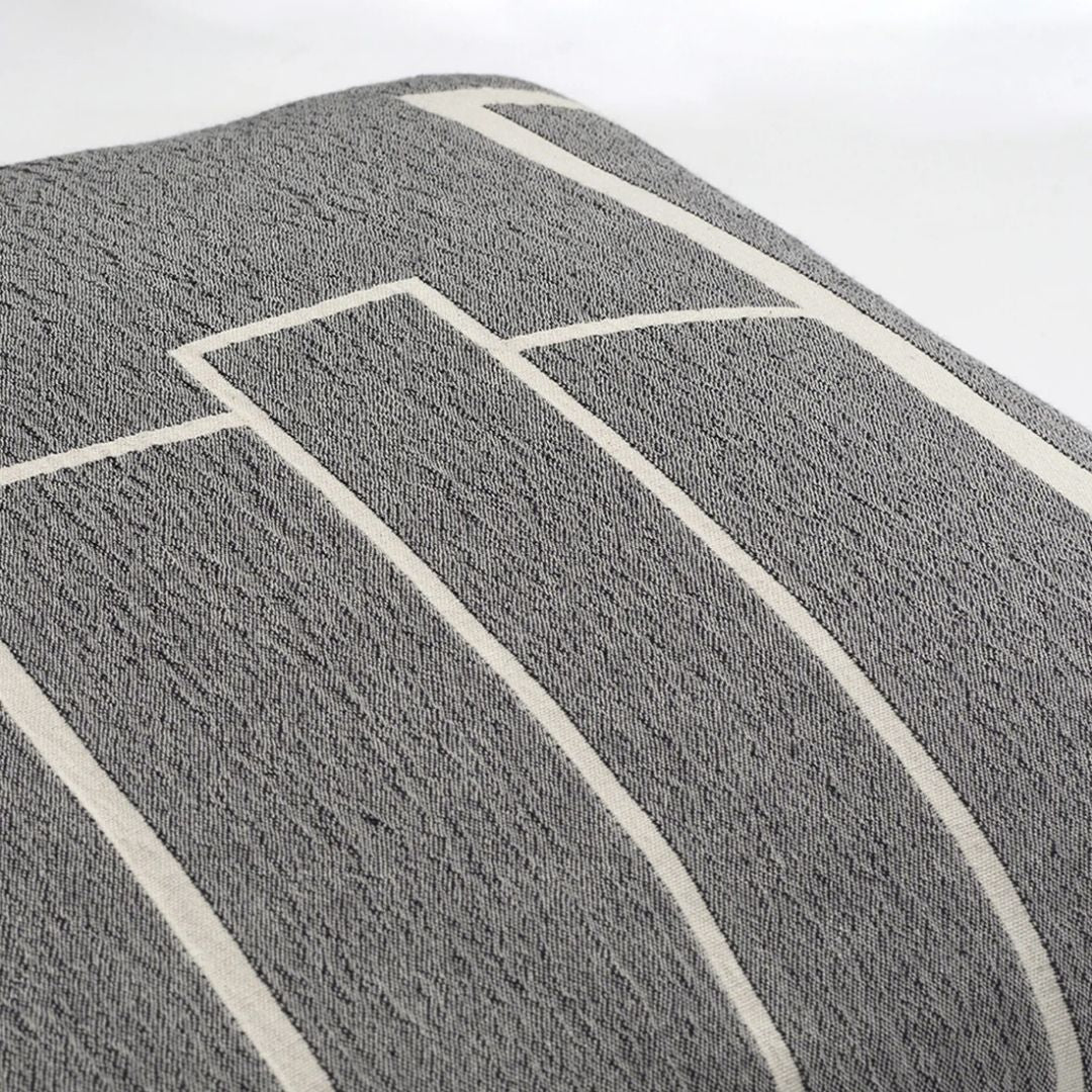 Kristina Dam Studio Architecture Cushion Cover, Black Melange/Off White