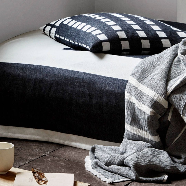 Kristina Dam Studio Architecture Throw, Off White/ Black Melange