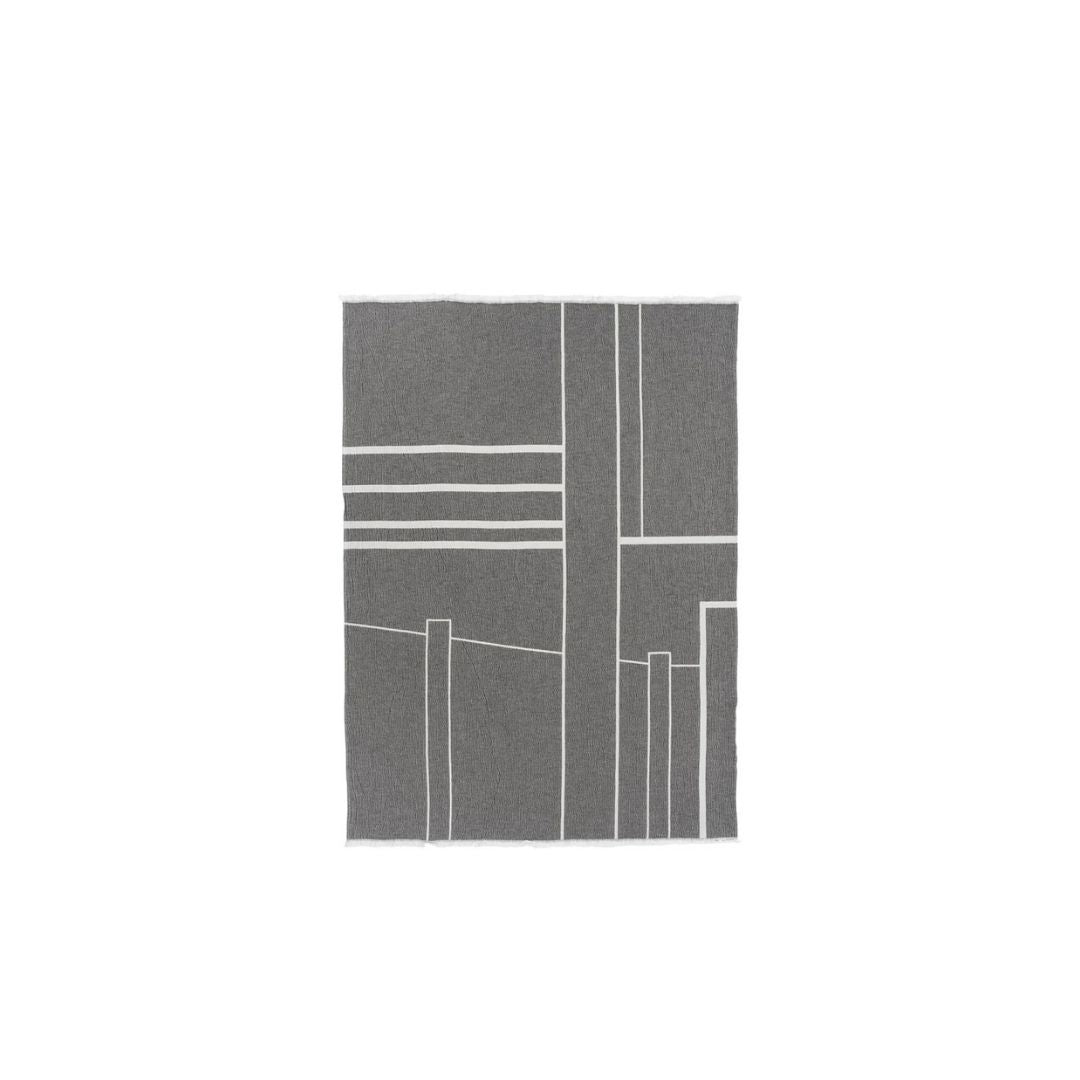 Kristina Dam Studio Architecture Throw, Off White/ Black Melange
