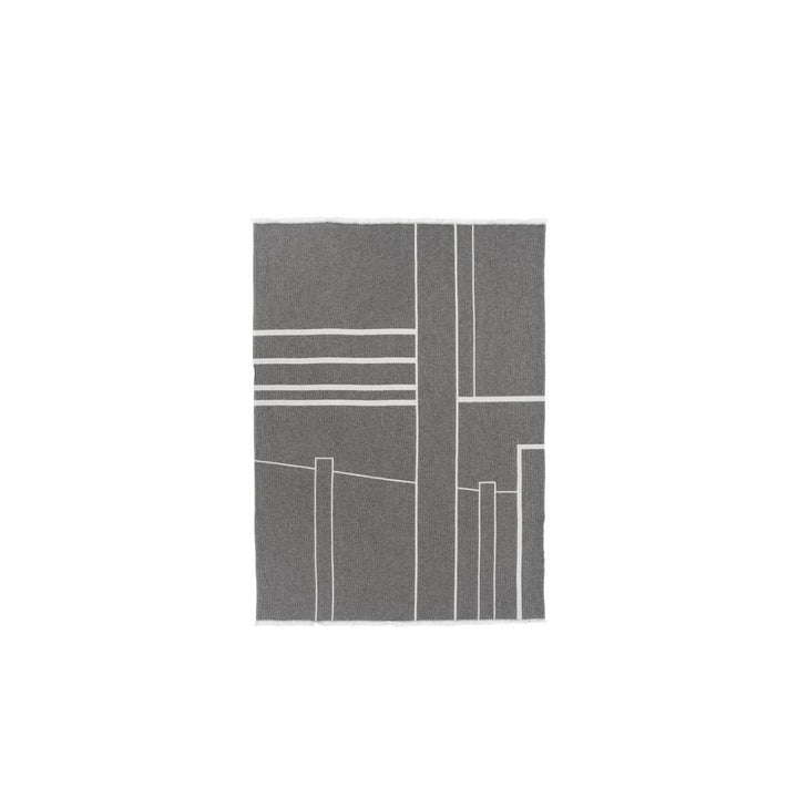 Kristina Dam Studio Architecture Throw, Off White/ Black Melange