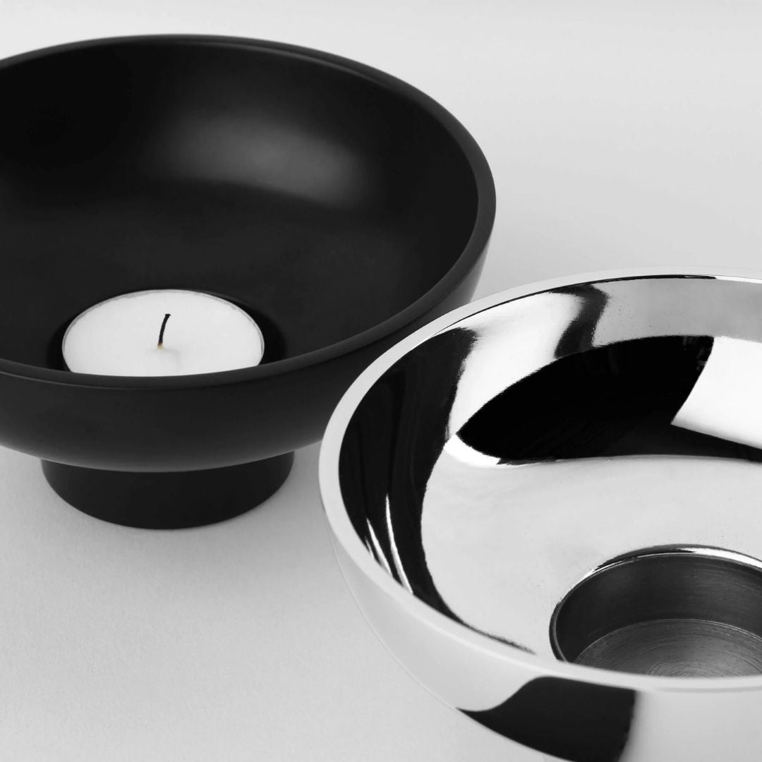 Kristina Dam Studio Alumina Tealight Holder, Black