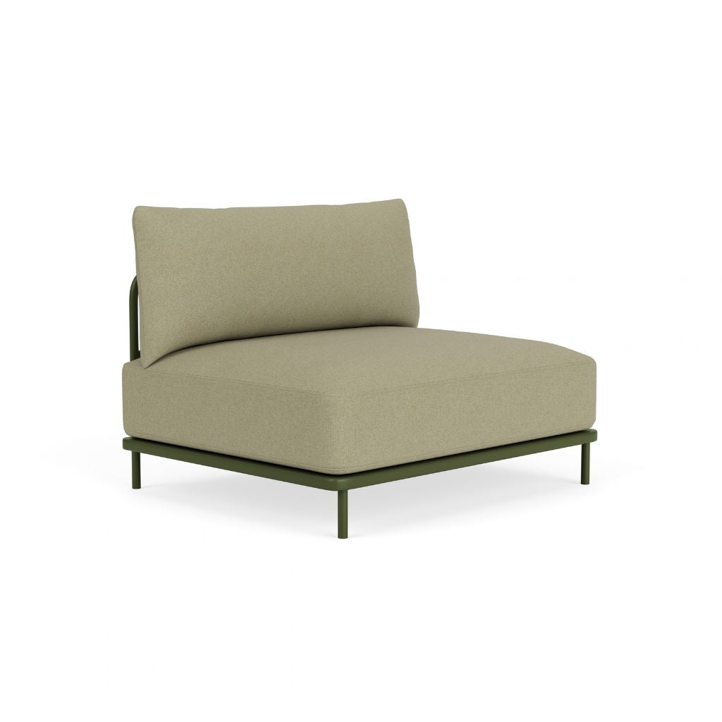 Vincent Outdoor Sofamodul - Clary Sage Green, Olive Green Steel