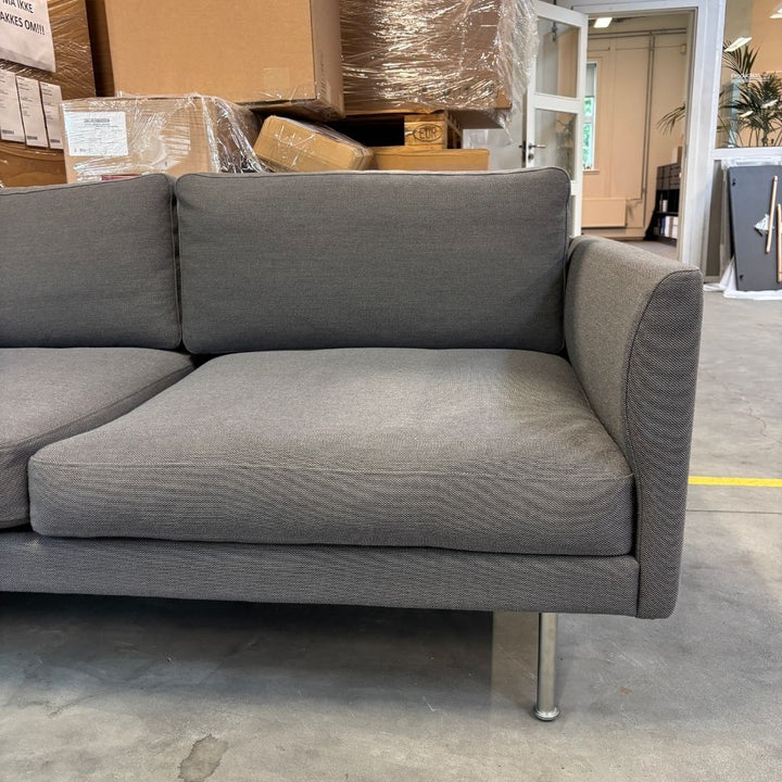 Fredericia Furniture Calmo Hjørne Sofa Conf. D - Steelcut Trio 176 / Mat Krom Ben