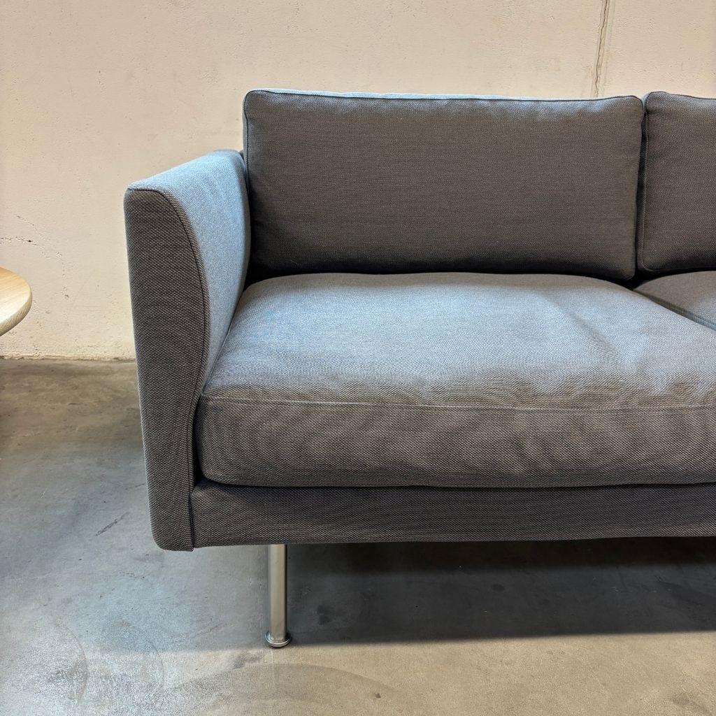 Fredericia Furniture Calmo Hjørne Sofa Conf. D - Steelcut Trio 176 / Mat Krom Ben