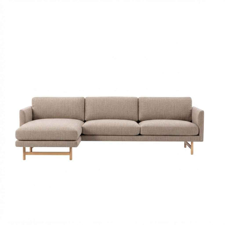 Fredericia Furniture Calmo Chaise Sofa 5555 - Crisp 4115 / White Pigmented Lacquered Oak