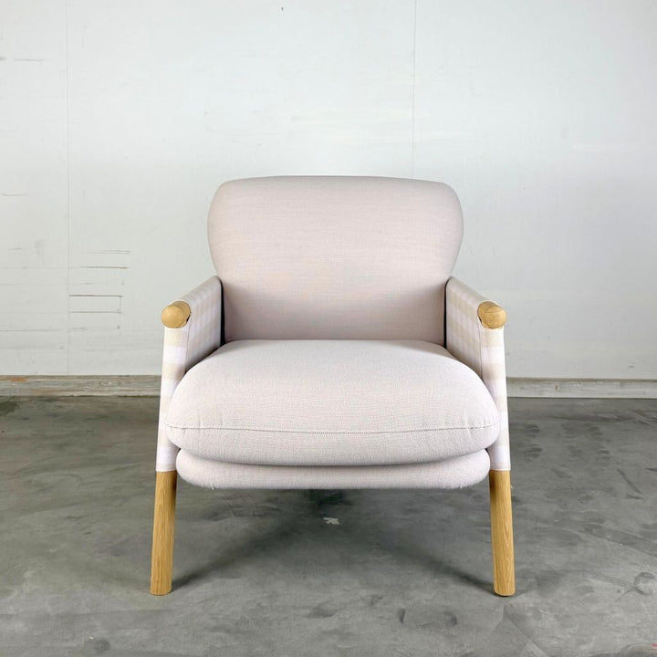 Fredericia Furniture Savannah Chair Petit Lænestol - Steelcut Beat 0215 Ryg / Steelcut Trio 226 Puder / Eg Lys Olie