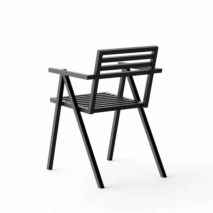 NINE 19 Outdoors Stol m. armlæn 2-pak, Sort