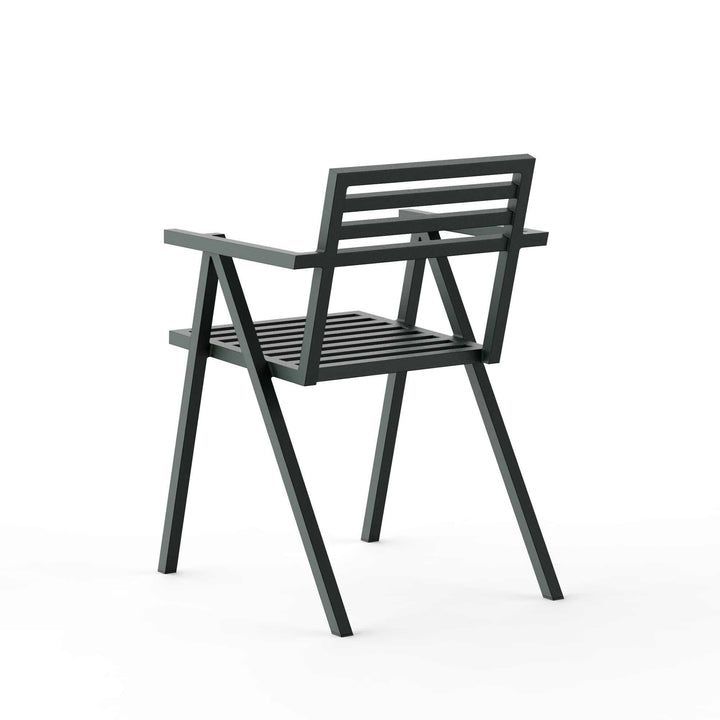 NINE 19 Outdoors Stol m. armlæn 2-pak, Grøn