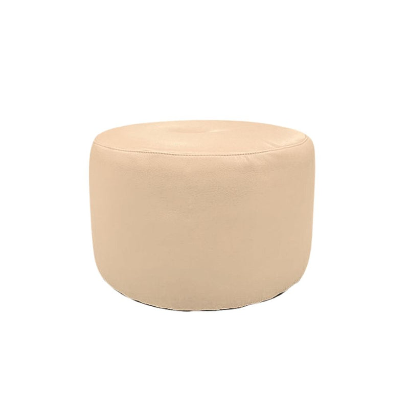 Bent Hansen Marokko Puf, Ø55cm, Rustical beige læder