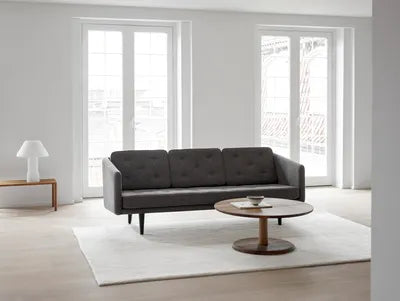 Fredericia Børge Mogensen No. 1 Sofa 3 pers. - Blågrå (Sunniva 773) / Eg