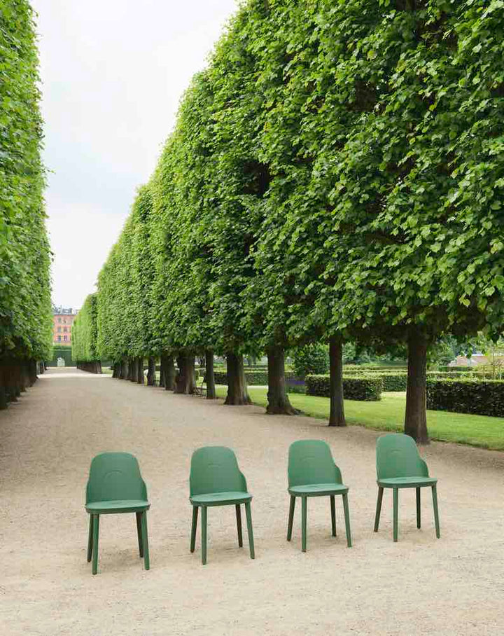 Normann Copenhagen Allez Gartenstuhl Polstert Canvas, Park grün/Polypropylen