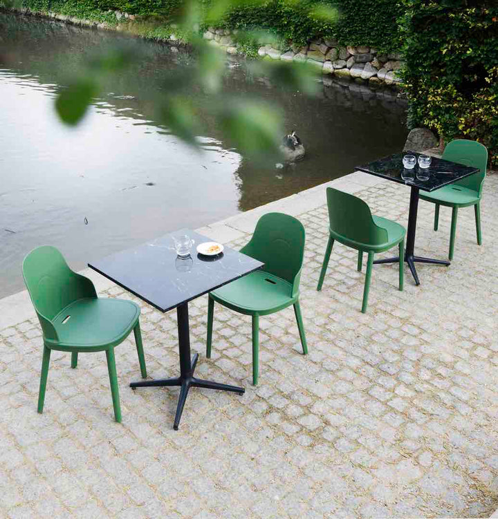 Normann Copenhagen Allez Gartenstuhl Polstert Canvas, Park grün/Polypropylen