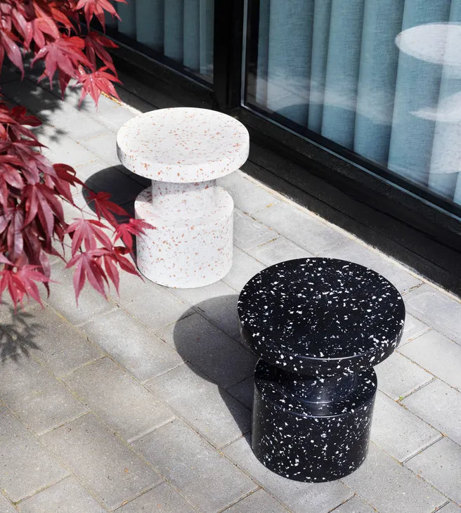 Normann Copenhagen Bit Skammel, Sort/Hvid