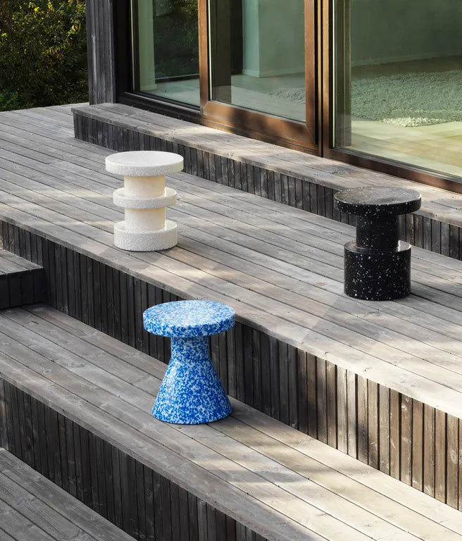 Normann Copenhagen Bit Skammel Cone, Sort/Hvid
