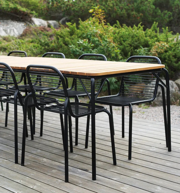 Normann Copenhagen Vig Havebord 90x90, Træ/Sort