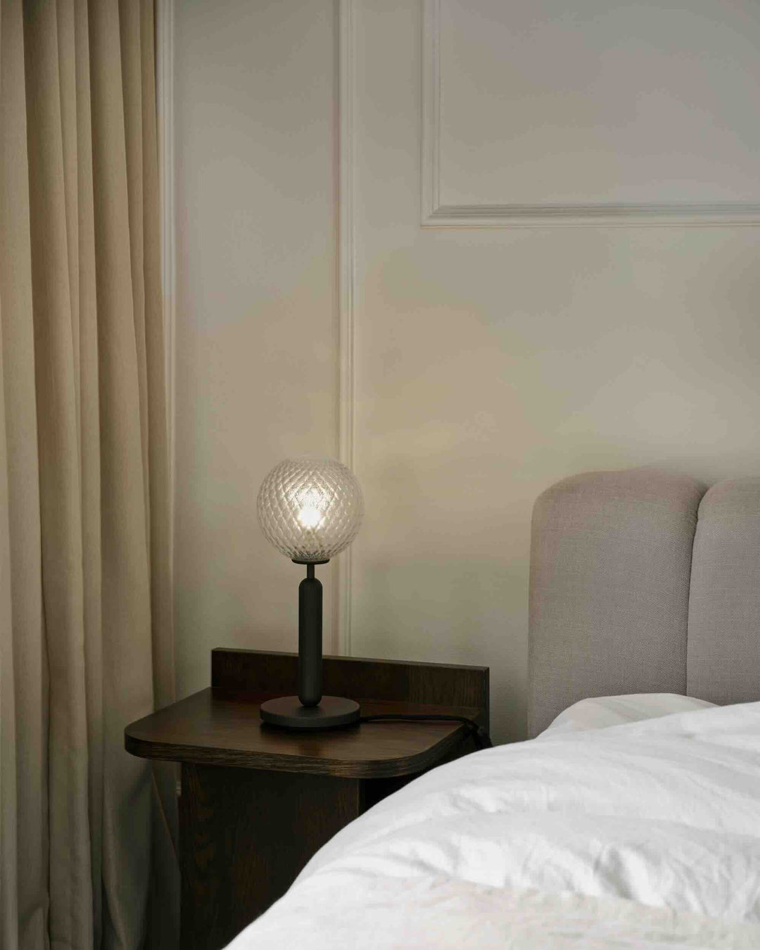 Nuura Miira Table Lamp, Rock grey / Optic clear