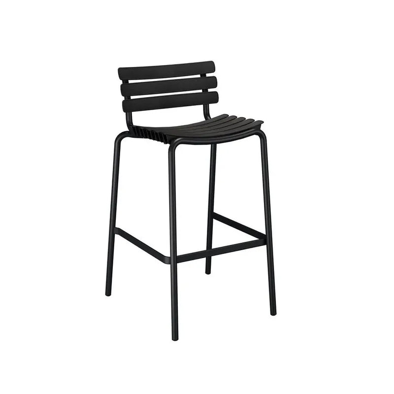 HOUE ReCLIPS Bar Chair, Udendørs Barstol, Sort