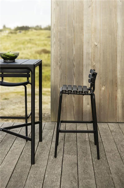 HOUE ReCLIPS Bar Chair, Udendørs Barstol, Sort