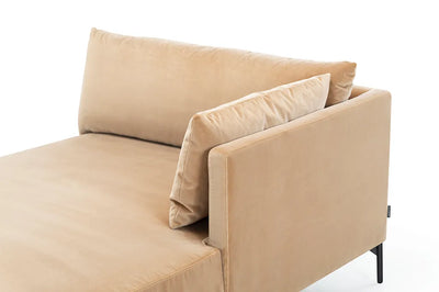 Vincent Chaiselong Modul Venstre - Velour Matt Beige