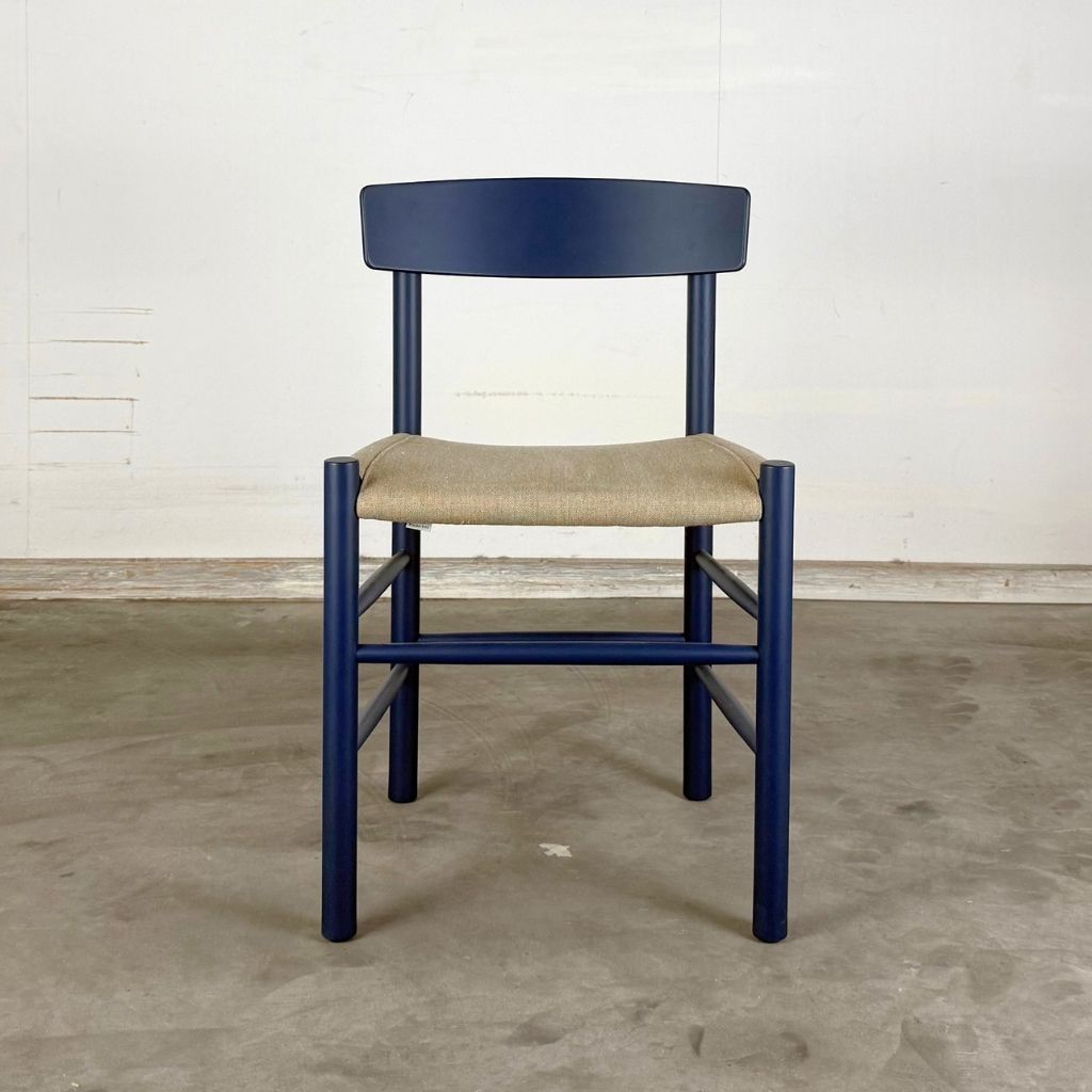 Fredericia Furniture Børge Mogensen J39 Folkestolen  - Indigo Blue / Canvas Natur