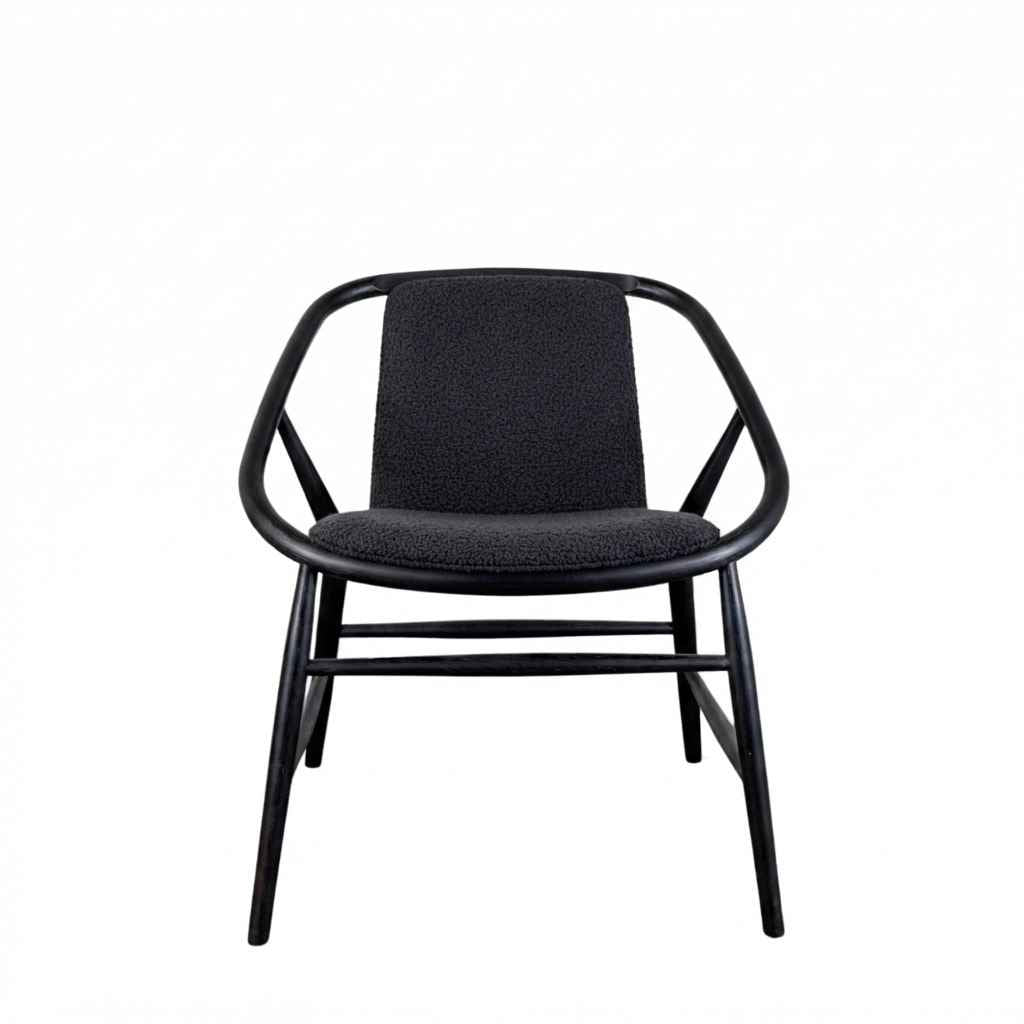 Fredericia Furniture Eve Loungestol - Vidar 1880 / Eg Sortlakeret