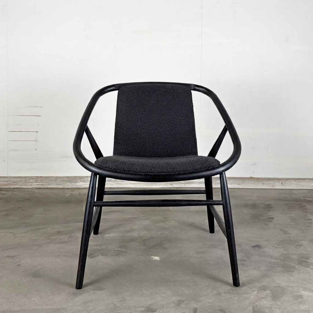 Fredericia Furniture Eve Loungestol - Vidar 1880 / Eg Sortlakeret