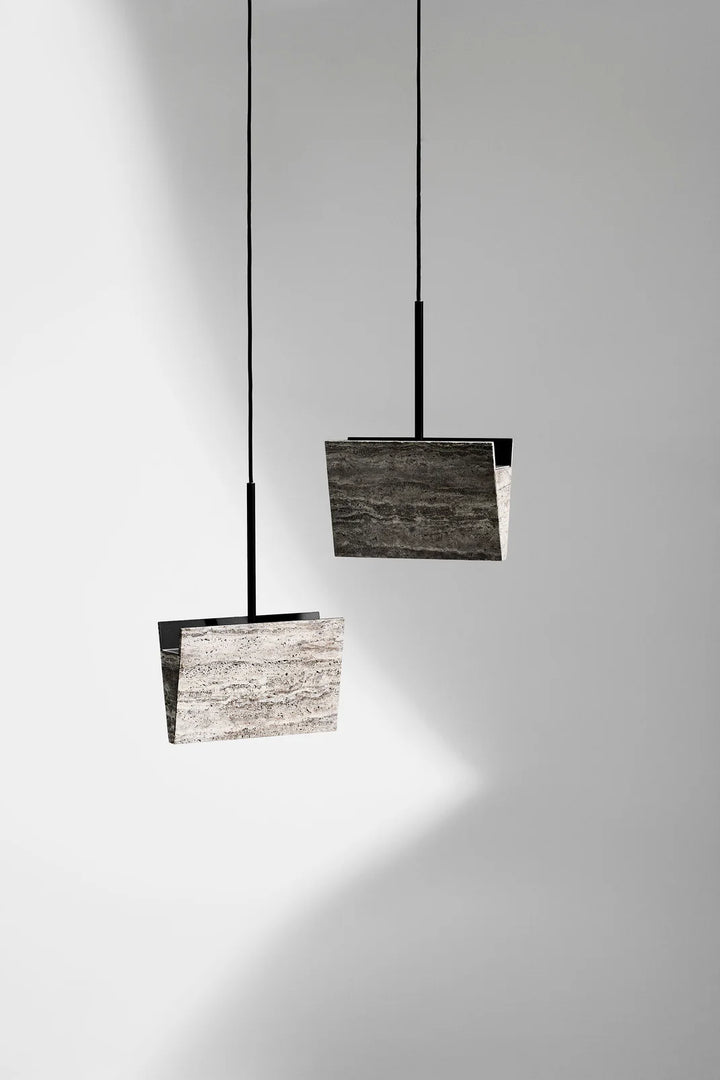 NORR11 Gallery Pendel, Silver Travertin