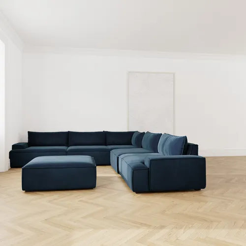 SOFACOMPANY 5 pers. Modulsofa - Velour Lux Navy