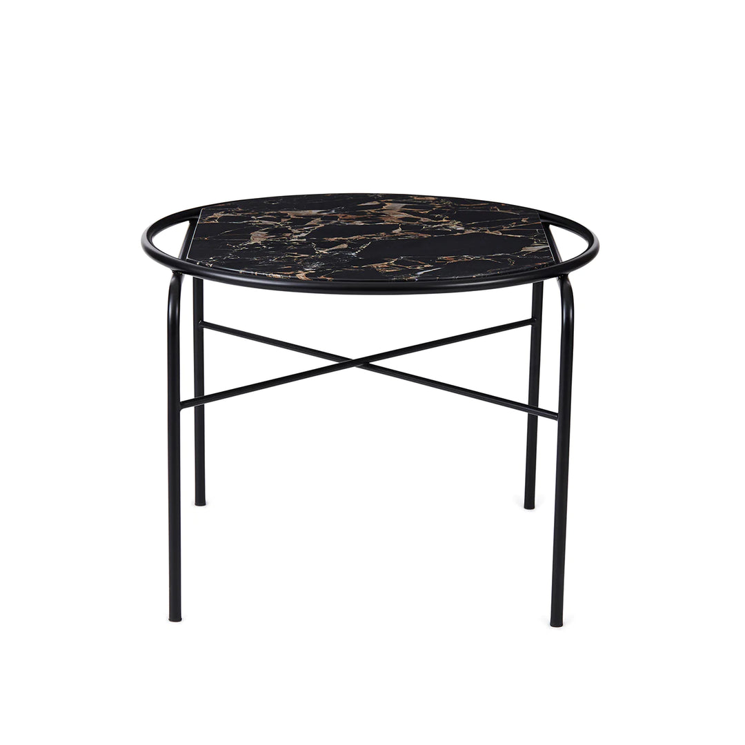 Warm Nordic - Secant table circle Bord/Sofabord, Marble black
