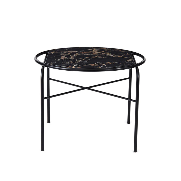 Warm Nordic - Secant table circle Bord/Sofabord, Marble black