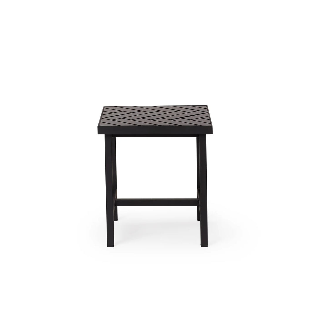 Warm Nordic Herringbone Sidebord - Soft black