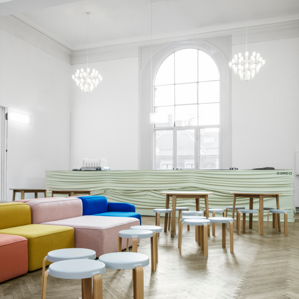 Normann Copenhagen Amp Lysekrone, Hvid/Hvid