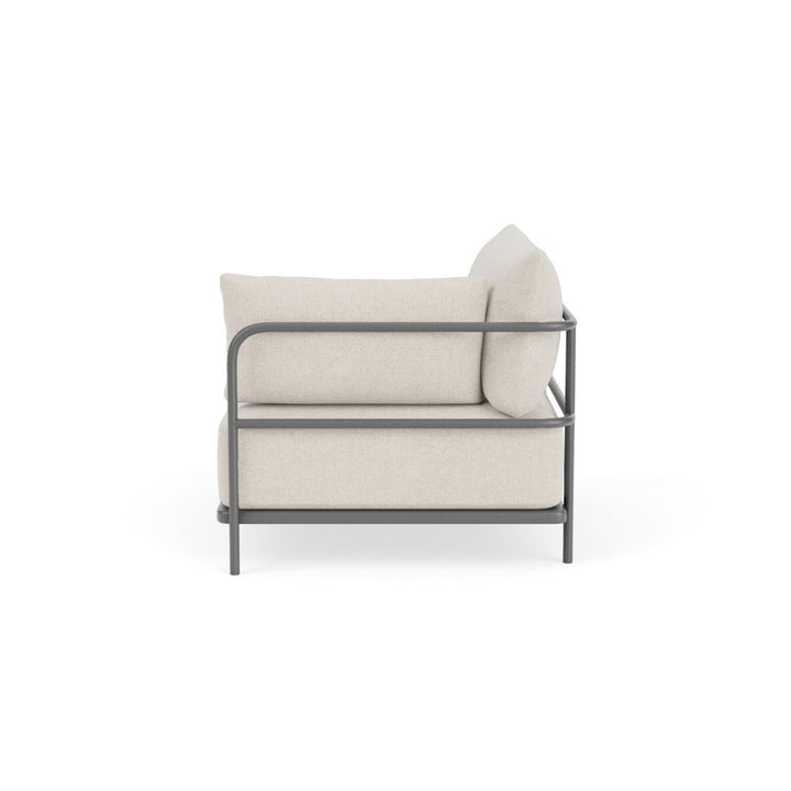 Vincent Outdoor Sofamodul m. Armlæn (Højre) - Martinique, Anthracite Grey Steel