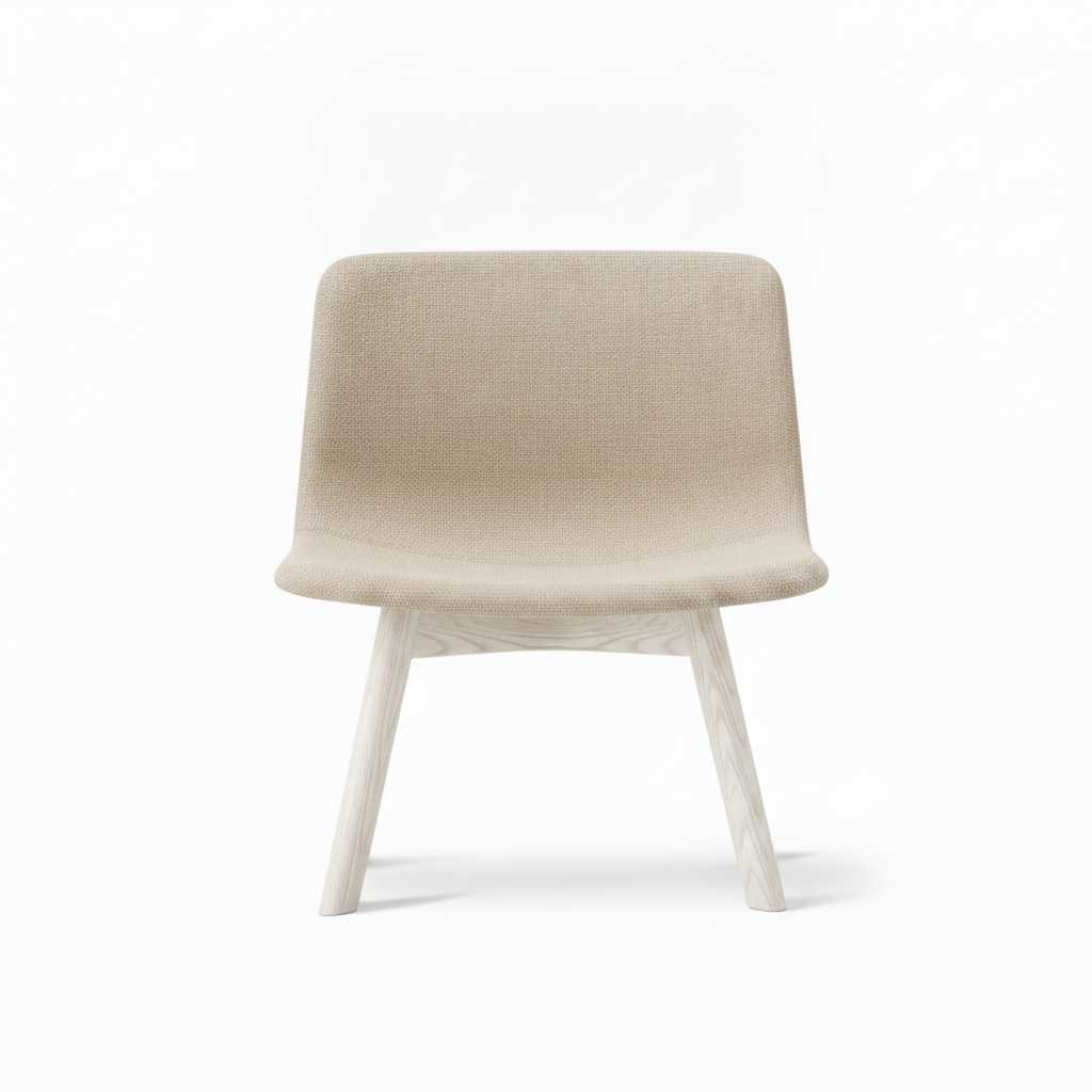Fredericia Furniture Pato Lounge Wood 4392  - Barnum 3 Hemp / Eg hvidpigm. lak