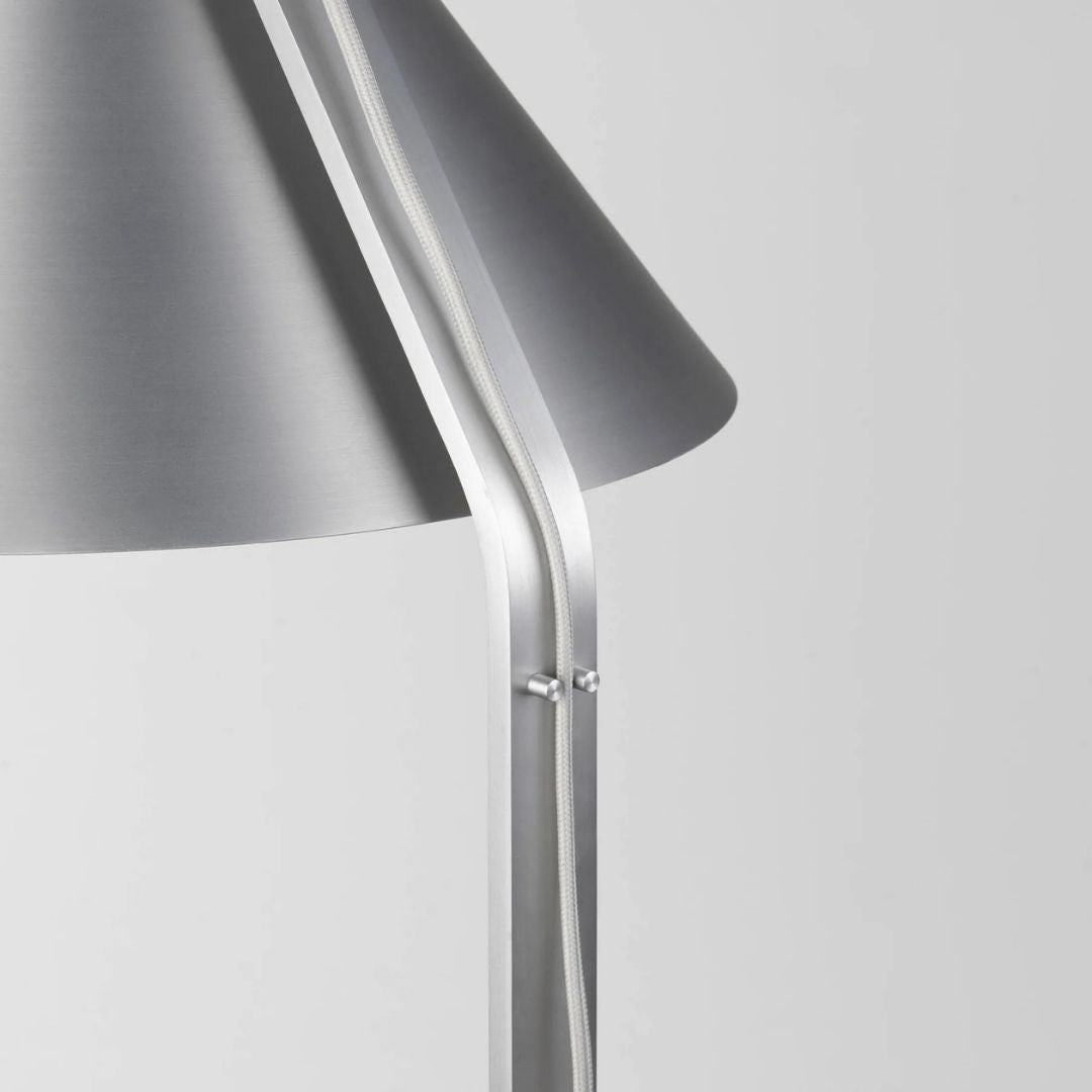 Kristina Dam Studio Cone Table Lamp, Børstet Aluminium