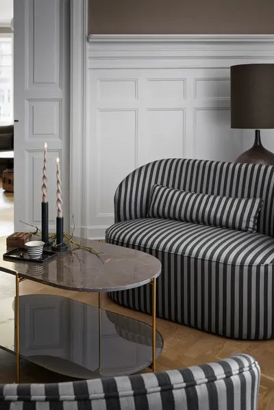 Cozy Living Effie Sofa, Striped Grey