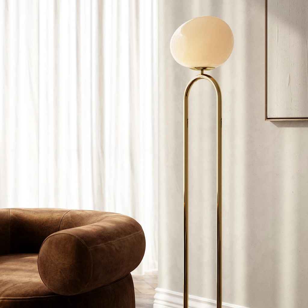 dftp Shapes Gulvlampe, Messing