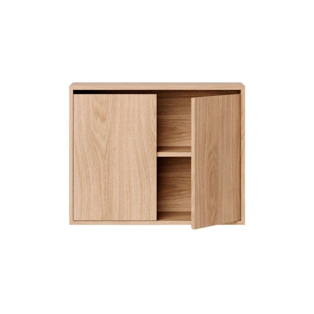 New Works Cabinet Hochschrank mit Türen, Eiche