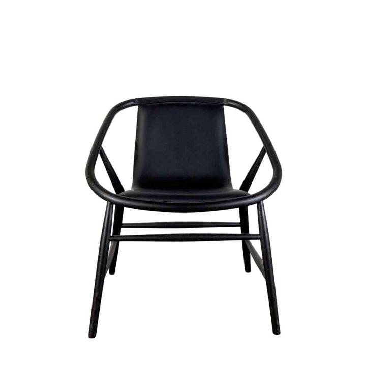 Fredericia Furniture Eve Loungesessel – Leder 88 Black / Eiche Schwarz lackiert