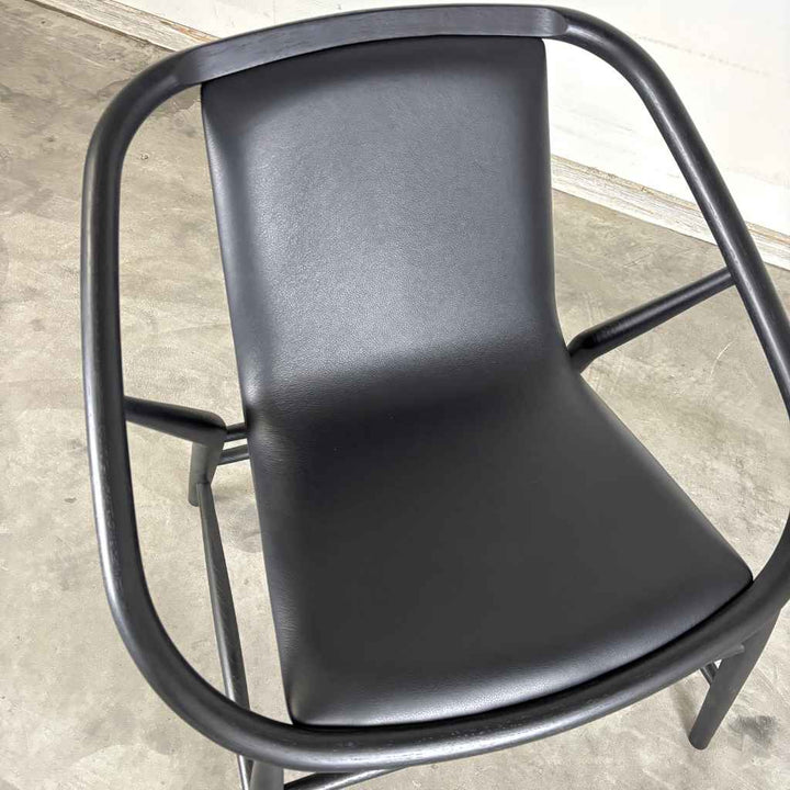 Fredericia Furniture Eve Loungesessel – Leder 88 Black / Eiche Schwarz lackiert