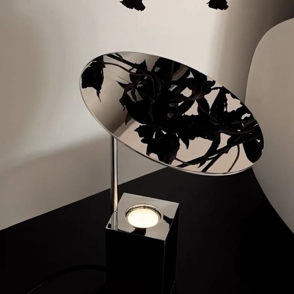 101 Copenhagen Reflect Table Lamp, Limestone / Krom