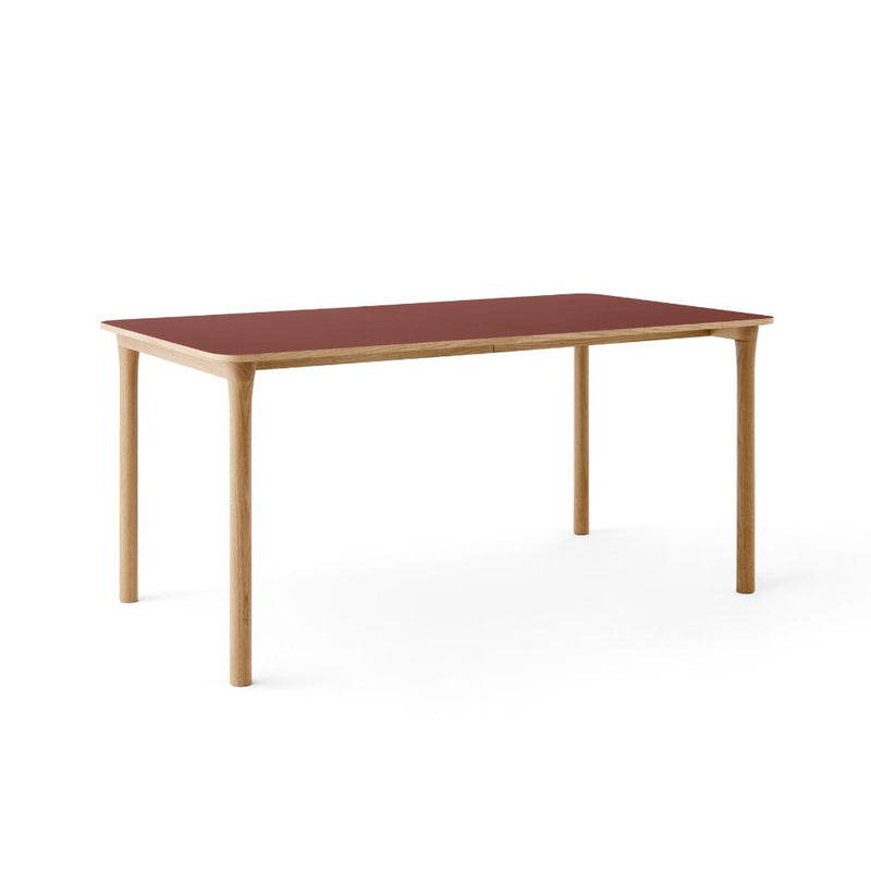 TAKT Arc Dining Table Spisebord L158, Dyb rød laminat / Eg